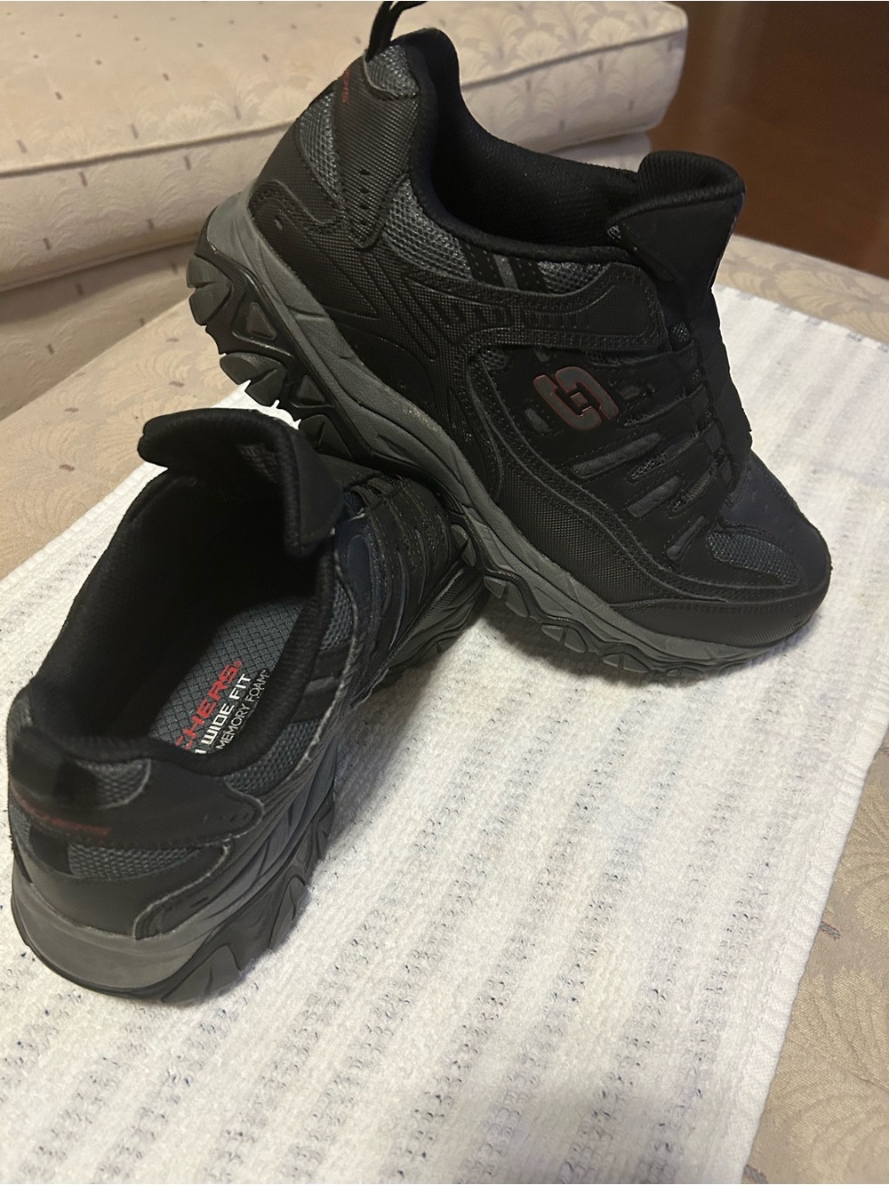 Skechers Men’s Black and Gray Trail Sneakers